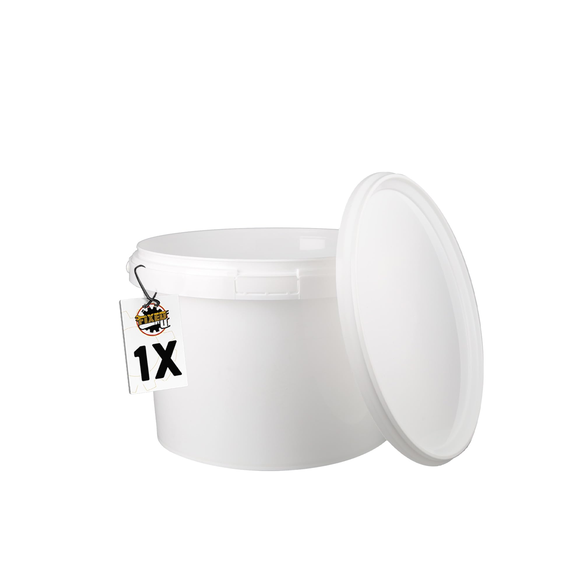 plasteo® 10x 10 Liter Eimer mit Deckel Lebensmittelecht