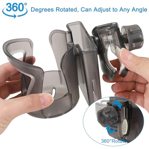 Image of Accmor Walker Cup Holder with Phone Holder, Wheelchair Cup Holder, Cup Phone Holder for Walker, Wheelchair, Rollator, Mobility Scooter