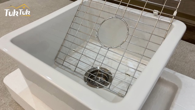 TUKTUK Undermount White Bar Sink 18 X18 Fireclay Drop in