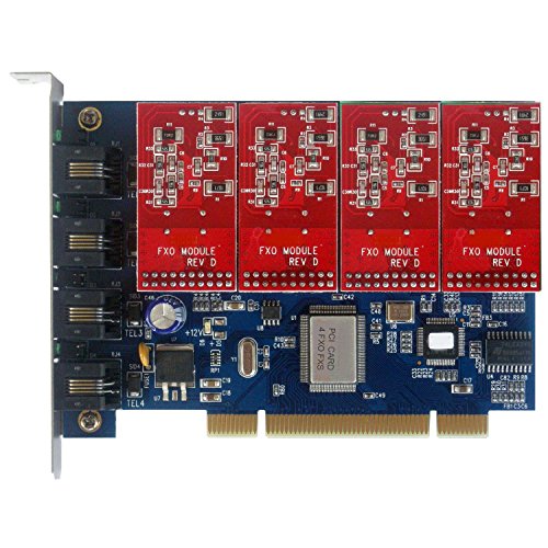 Scheda Asterisk TDM400P con 4 FXO porte,PCI,Dahdi,FreePbx FXS FXO -carta asterisco per sistema telefonico voip IP PBX SIP Asterisk Card TDM410 TDM400