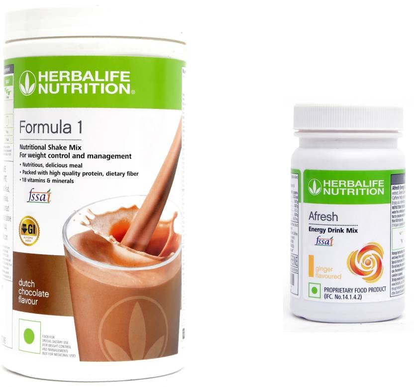HERBALIFE Formula 1 Nutritional Shake Mix - Chocolate Flavor With Afresh Energy Drink Mix - Ginger Flavor For Weight Loss Combo (550 Gram) (B09ZVJTSYW) Amazon Price History, Amazon Price Tracker