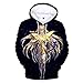 Unisex Felpe con Cappuccio 3D Stampato，Felpa con Cappuccio Casual da Uomo, Felpa con Cappuccio 3D a Maniche Lunghe Saint Seiya-3_L