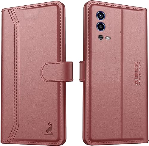 Image of AIBEX Compatible for Oppo A55 Flip Cover Leather Finish | Inside TPU with Card Pockets | Wallet Stand | Complete Protection Flip Case - Brown