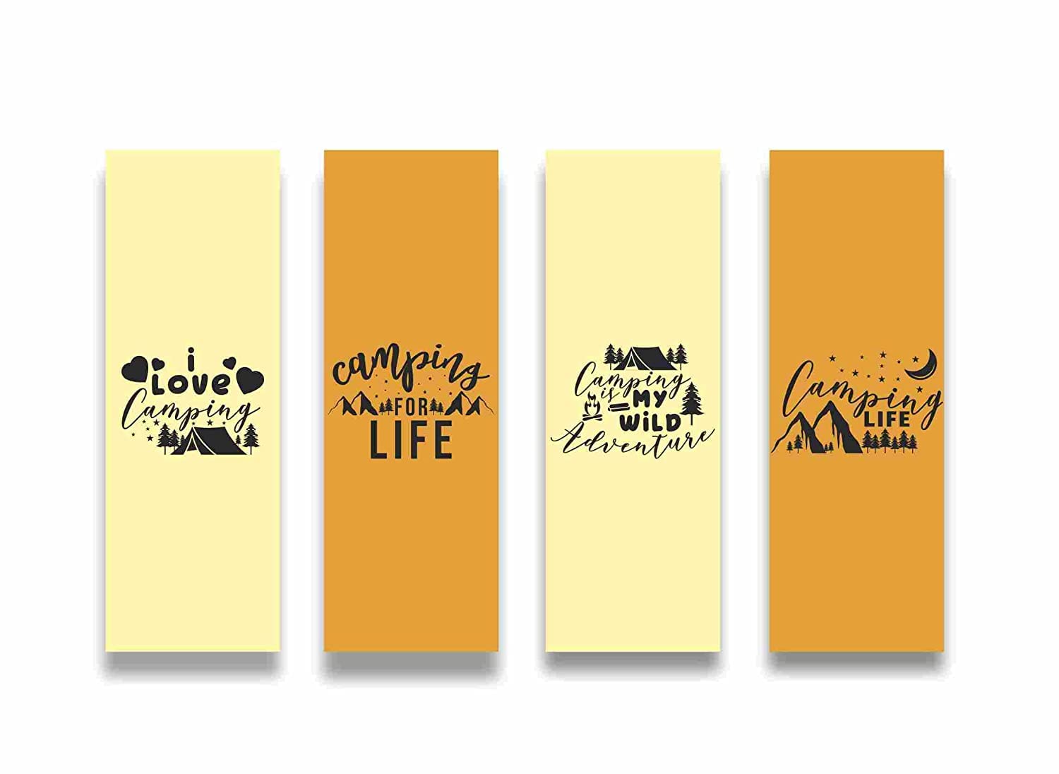 woopme Time to Travel Adventure Camping World Printed Bookmark Gift Boys Girls Students Book Lovers Readers Best Gift for Readers 4Pcs