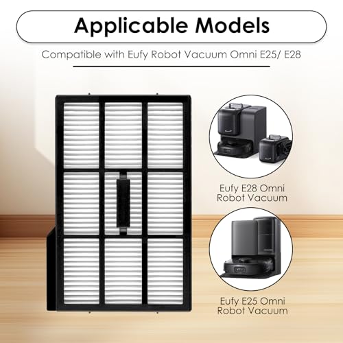 Image of (3 Pack) Omni E28 Replacement HEPA Filters Compatible with Eufy Omni E28 / Omni E25 Robot Vacuum, Upright Filter, Canister Filters, Vacuum Filters, Accessories Kit