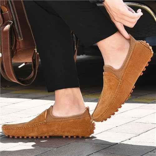 Men's Anti-Slip Lightweight Loafers Comfortable Wedding Fashion Moccasins Shoes Solid Colors Flat Heel Flexible2