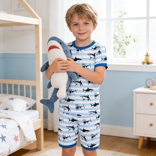 Image of KikizYe Boys Short Sleeve Pajamas Kids Summer Pjs Children Pajamas