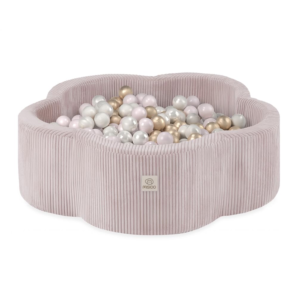 MISIOO Piscina de bolas para niños, 95 x 30 cm, 400 bolas (6 cm), juguete para bebés a partir de 1 año, perfecta para niños pequeños y diversión