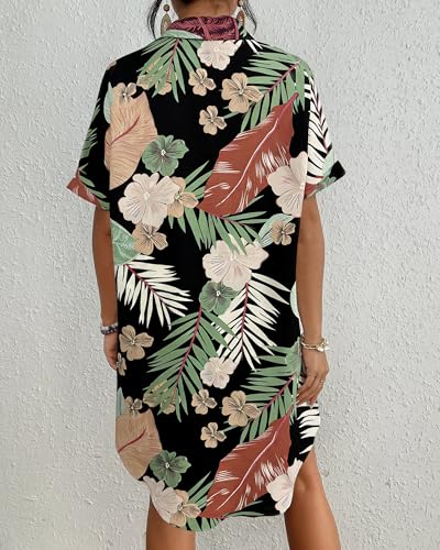Image of Bsubseach Women Swimsuit Coverup Shirt Dress Button Down Bathing Suit Cover Up Beach Vacation Outfits