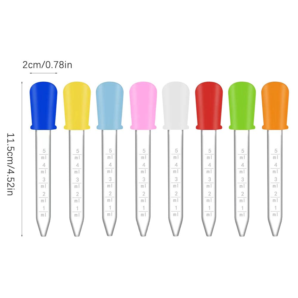 Pipette, 16 Pcs Pipette Plastique, Pipette Cuisine, 5ML Pipette Graduée, pour Laboratoire Enfant und Alimentaire, Bonbons, Animaux Domestiques, Plantes