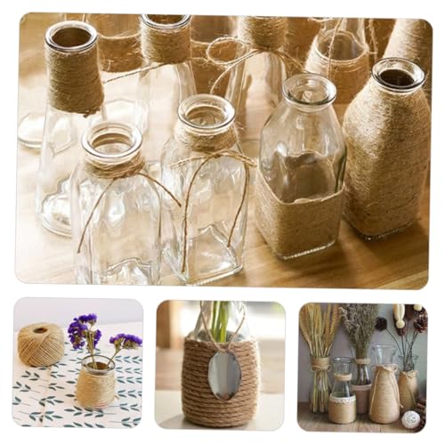 Cuerda de yute natural OSALADI de 100m, cordel resistente para manualidades 5