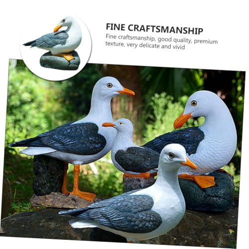 Mouette décorative style méditerranéen statue oiseau pour balcon et jardin