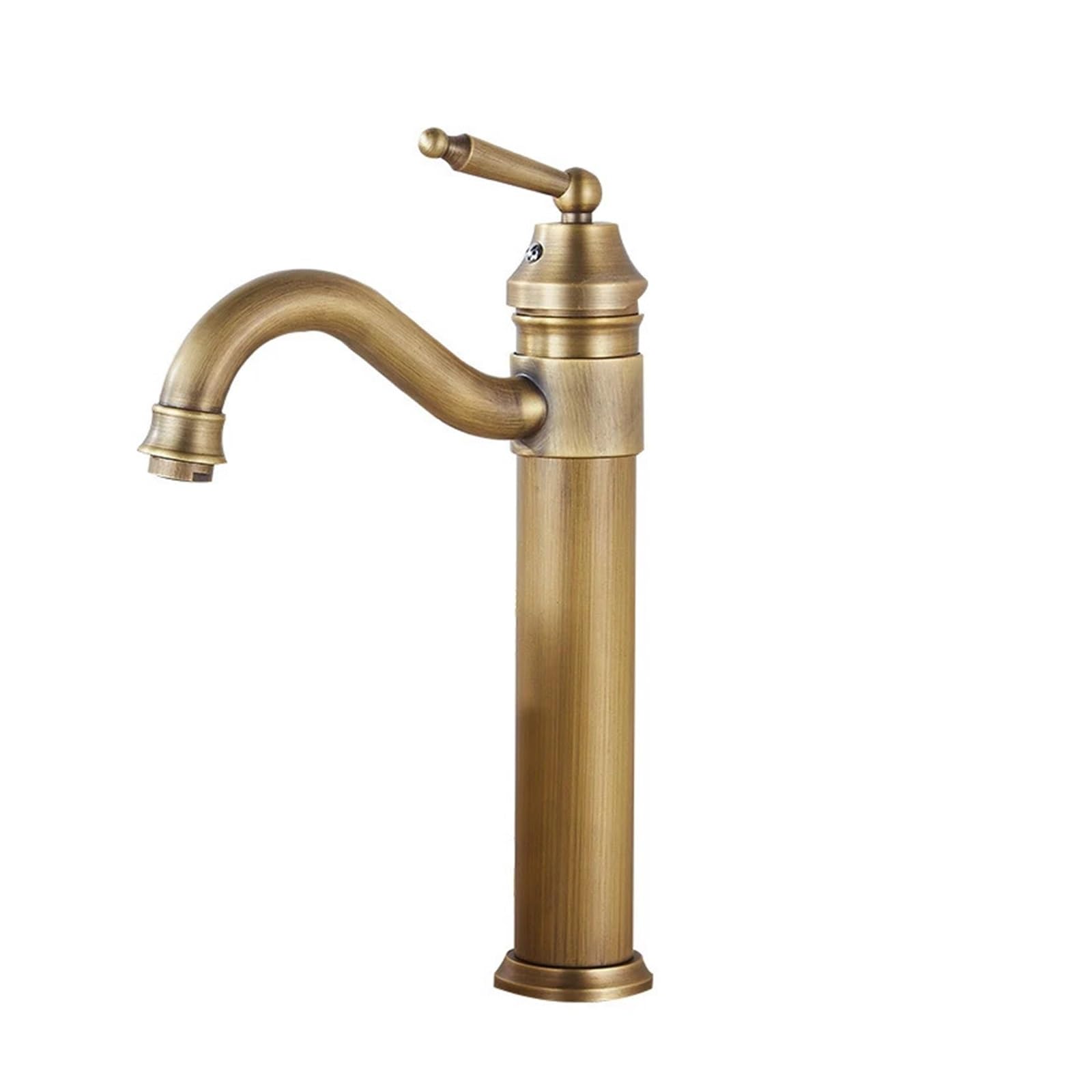 Robinet de salle de bain en cuivre antique haut de gamme avec poignée unique