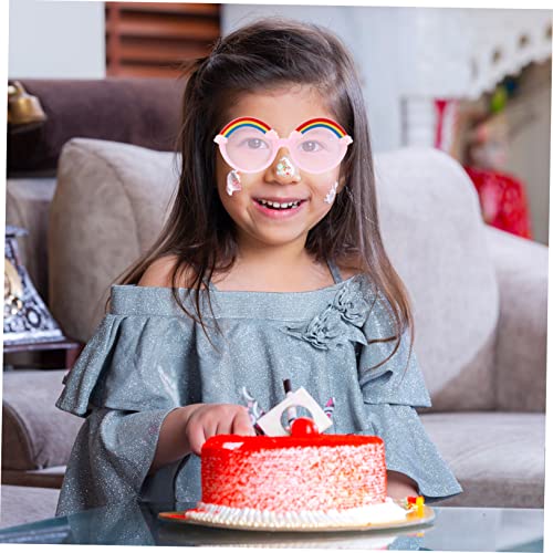 2pairs Cartoon Boys and Girls Sunglasses Heart Shape Glasses Decorative Boy Girl's Shades Stylish Eyewear Outdoor Eye Protection2