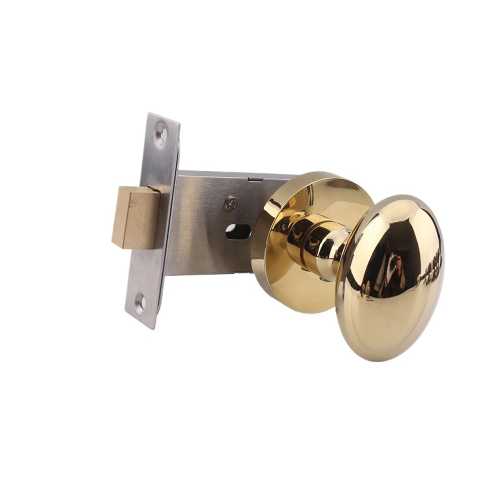 NYRXRYTCA American Golden Invisible Door Lock Indoor Secret Door Lock European Antique Single-Sided Lock Black Spherical Door Handle Room Door Lock(Golden invisible door lock)