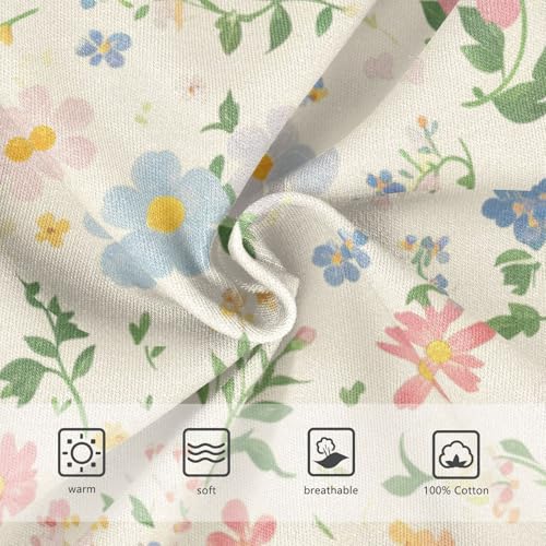 Beautiful Vintage Pattern Bouquets Little Boys Comfort Kids Underwear Breathable Undies3