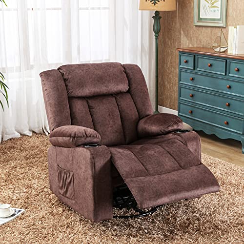 COMHOMA Sillón Relax Masaje reclinable electrico de Tela con 8 Puntos de Masaje Vibrante Función, Calor Lumbar poltrona reclinável levantapersonas