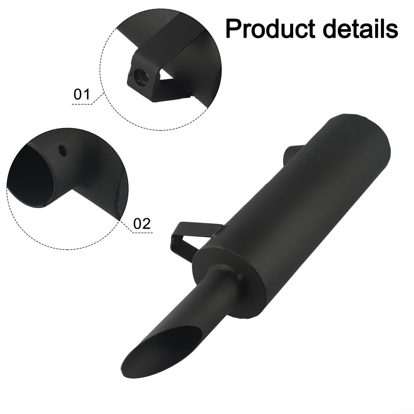 HpLive Silenciador 105-296 compatible con para tractores de jardín CADET K241 K301 K321 Reemplazo para 393840-R91 Metal robusto Silencioso Tubo de escape fácil montaje negro