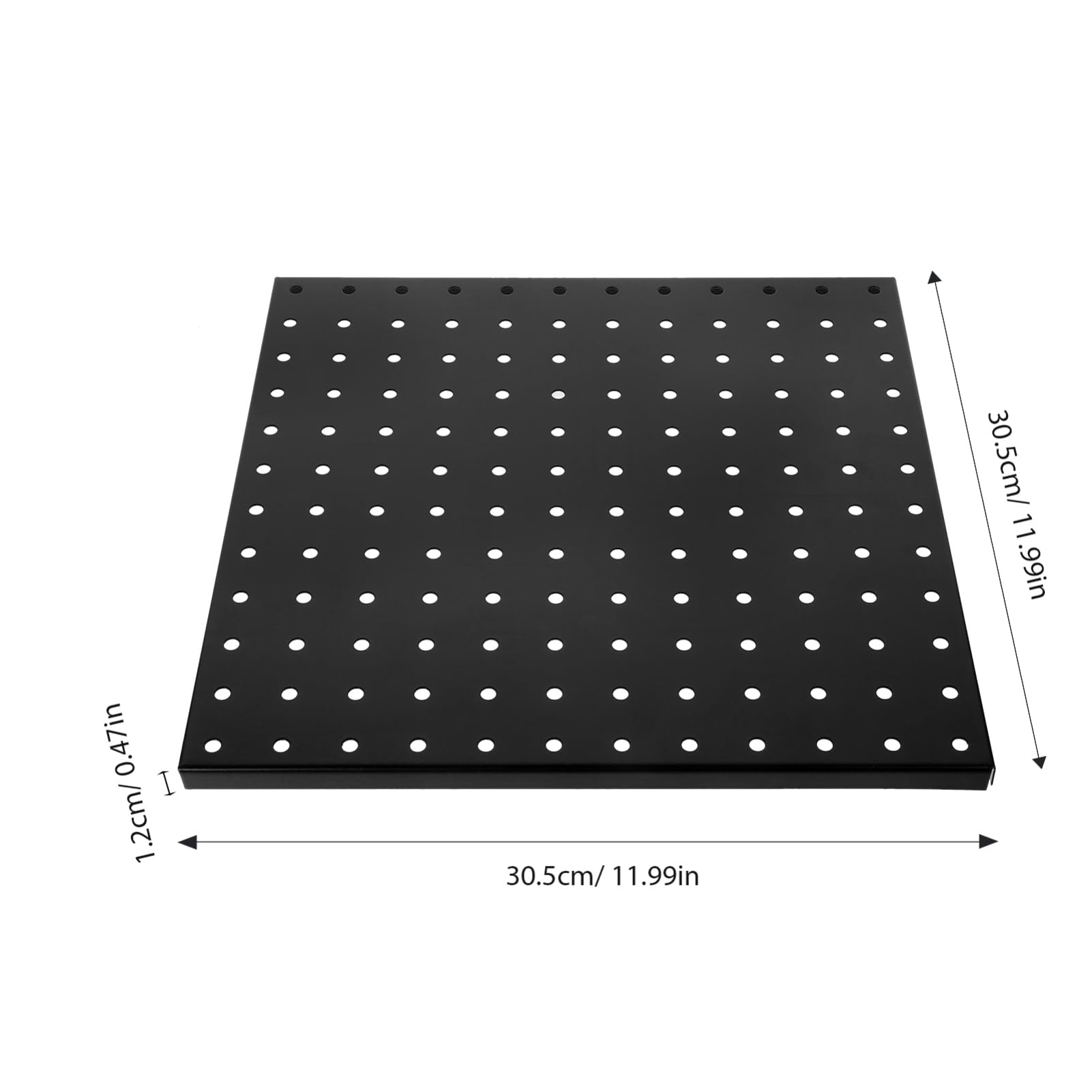 VILLFUL 1 Set Perfboard Wall Panel Large Peg Board Metal Pegboards for Walls Pegboard Organizer Tool Storage Wall Pegboard Display Panel Garage Peg Board Wall Mount Pegboard Iron Black