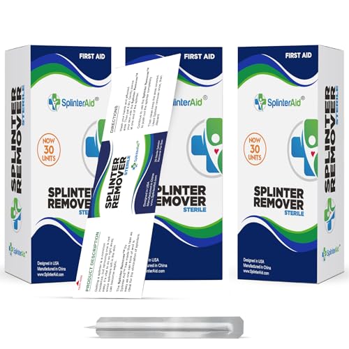 SplinterAid Painless Splinter Removal Kit - 3 Pack...