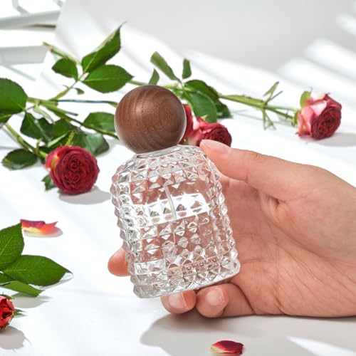 50ml/1.7 Oz Glass Spray Bottle Perfume Atomizer,Perfume Travel Refillable Spray Bottle Empty with 3 Kinds of Dispenser (A2)2