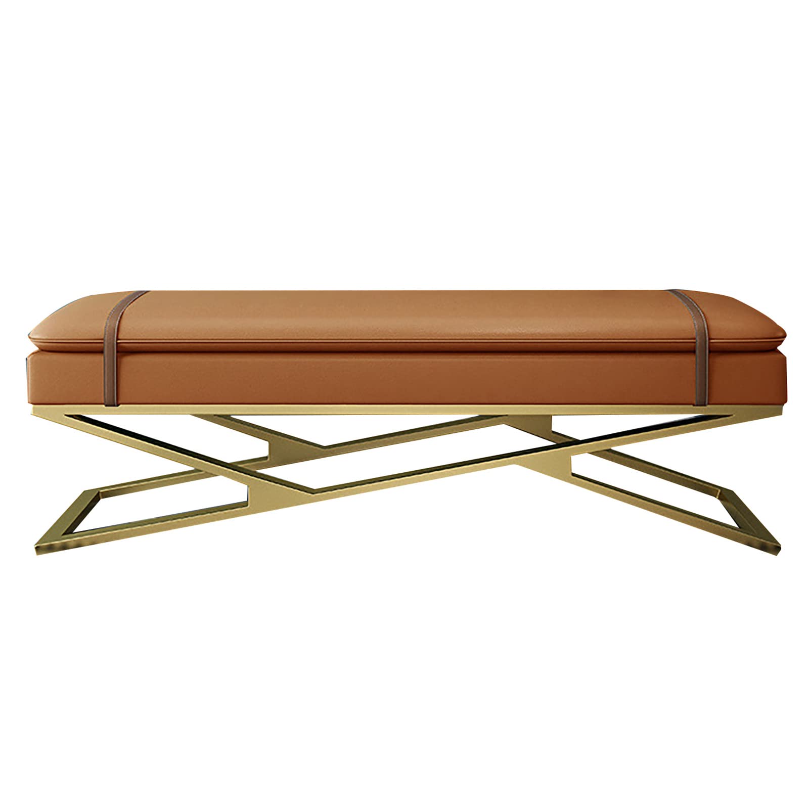 Design contemporain en métal pour ce tabouret ottoman moderne chic