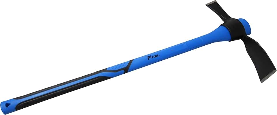 Picareta de adze forjada de 89 cm para serviço pesado, enxada Mighty Pickaxe Mattock, cortador de 3 kg