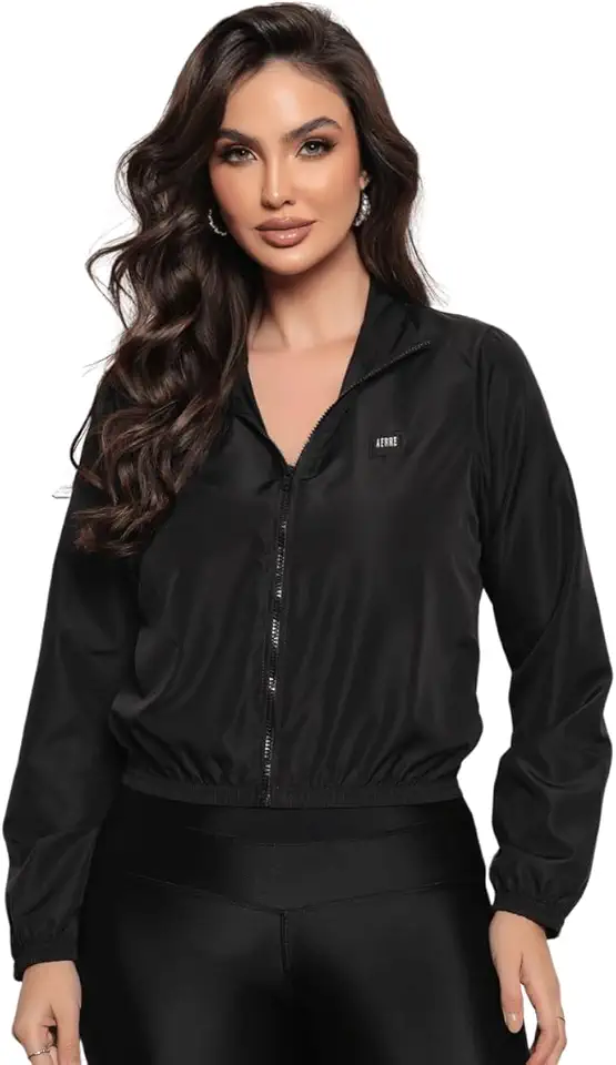 Jaqueta Feminina Corta Vento Microfibra Resistente à Água e Proteção UV