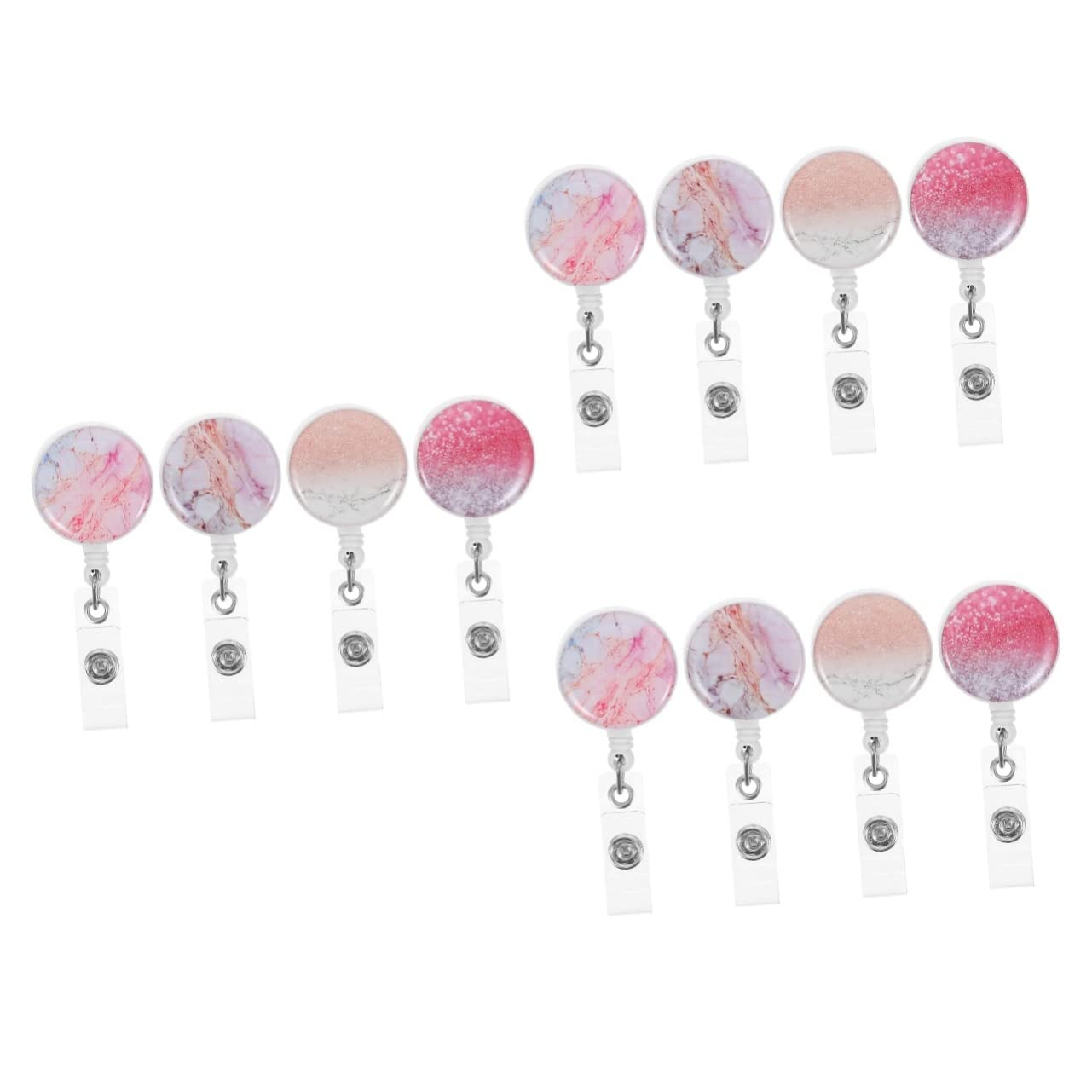12pezzi Clip Retrattile Per Badge Portacarte Per e Dipendenti Facile Da Usare e Pratico Di Distintivi Vari Colori Per Ufficio e Attività Per Tesserini e Carte Identità
