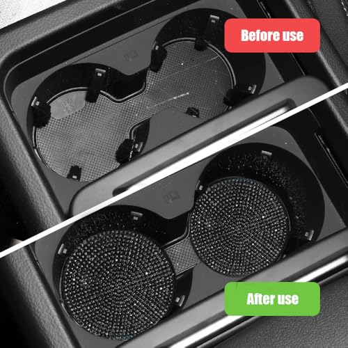 2PCS Bling Portavasos de Coche universal 2.75 pulg miniatura 6