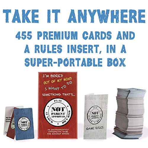 Not Parent Approved: A Fun Card Game and Gift for Kids 8-12, Tweens, Teens, Families and Mischief Makers – The Original, Hilarious Family Party Game
