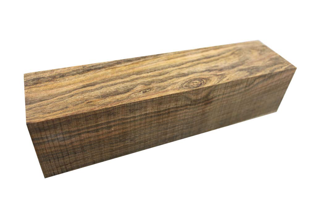 5"6" 7" 8" 9" 10" 11" 12" Size Selectable Pepper Mill Turning Blank Various Wood Candlesticks Block Woodworking Project (127mmx55mmx55mm, Tiger Stripe Wood)