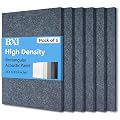 BXI Sound Absorber - 16 X 12 X 0.4 Inches 6 Pack High Density Acoustic Absorption Panel, Sound Absorbing Panels Reduce Echo Reverb, Tackable Acoustic Panels for Wall and Ceiling Acoustic Treatment