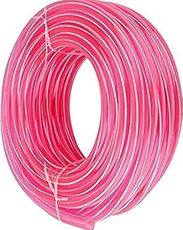 MASHKI 30 Meter 3/4 INCH Water Pipe, Garden Hose Water Pipe, Car Wash Water Pipe, PVC Pipe - 0.75 inch with Hose Nozzle - Pink