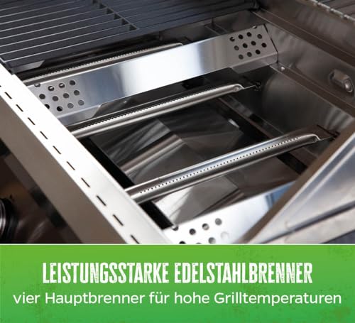 Gastrogrill Grillfürst Gasgrill G401G, 4-Brenner Edelstahl, Einbau