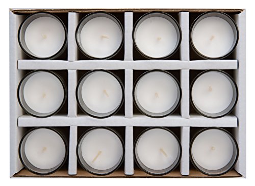 Harmonic Blossom Glass Votives - Premium White Unscented Votive Candles In Clear Elegant Holders - 15 Hour Long Lasting Burn Time - For Weddings, Parties And Event Decoration Centerpieces (12 Pack) #TOP2