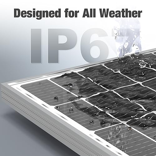 Image of SOLPERK 2PCS Solar Panels 100 Watt 12 Volt, High-Efficiency Monocrystalline Solar Panel for Home, RV, Camping, Marine, Rooftop, Off-Grid Applications, 2-Pack 100W, SK-M200W