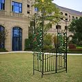 Better Garden Steel Garden Arch with Door, 6'8" High x 4'11" Wide, Garden Arbor for Various Climbing Plant, Outdoor Garden Lawn Backyard