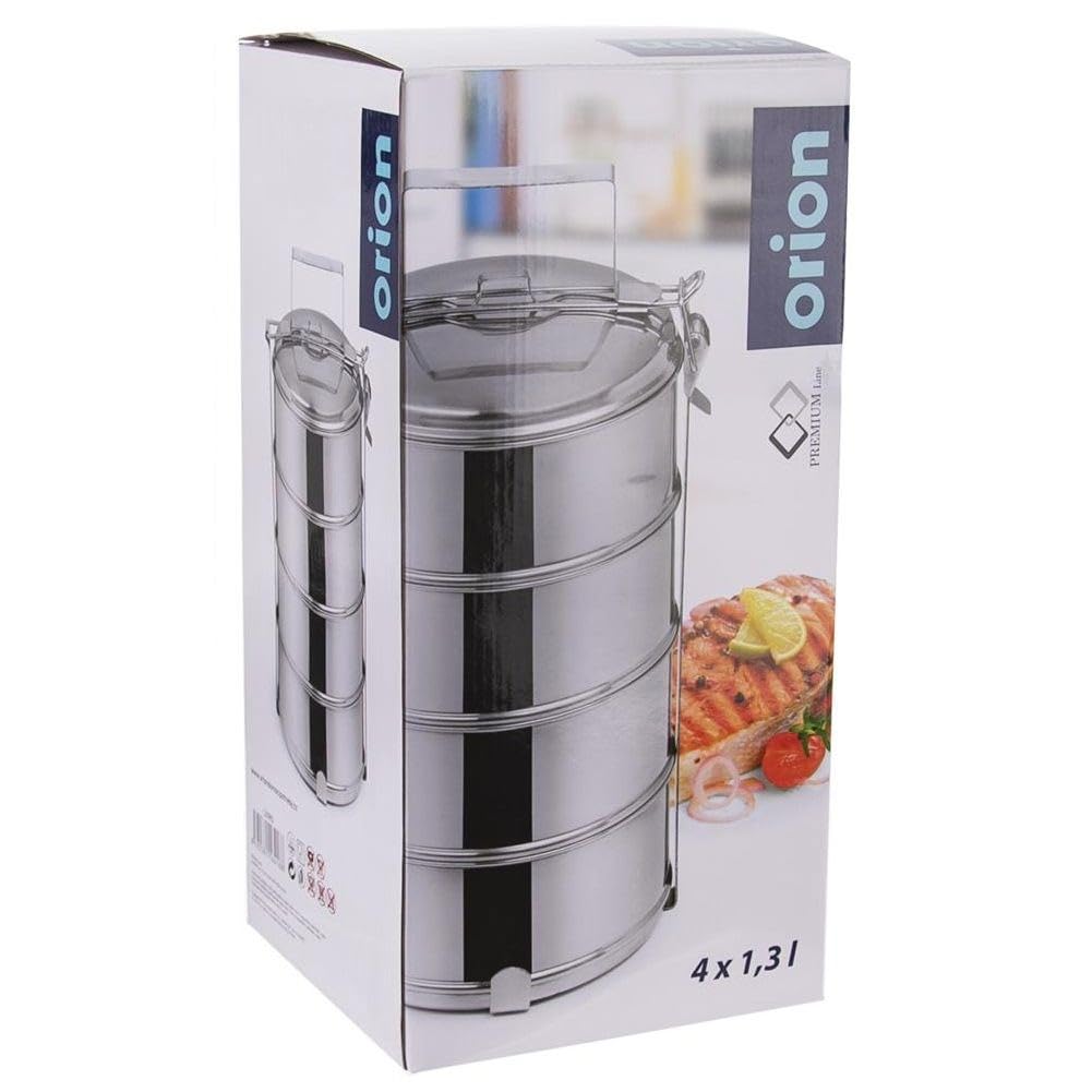 orion group Contenitore portatile per alimenti multiuso da campeggio, contenitore termico a 4 livelli, 4 x 1,3 l