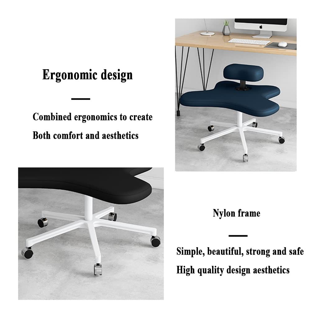 Kniestuhl, Ergonomischer Sitz, Fünfzackig mit Rollen, Höhenverstellbarer Hocker Zur Haltungsverbesserung und korrektur, Geeignet für Den Einsatz im Home Office, Mehrfarbige Ausführung ( Color : Coffee