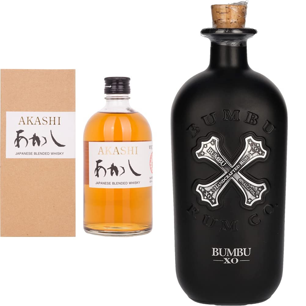 Whisky Akashi Blended sous étui 40° 50CL & Bumbu XO Rhum 700 ml