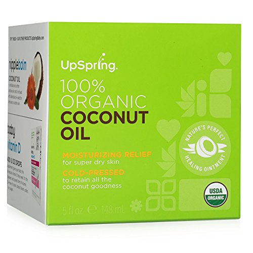 DISCONTINUED: UpSpring Virgin Organic Coconut Oil for Skin Hair and Nails, 100% Pure