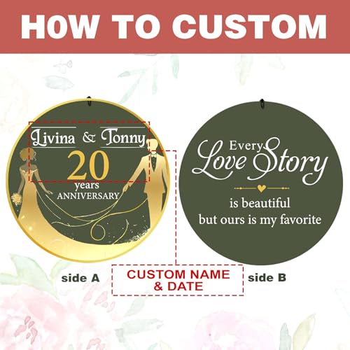 Image of ASTARIN Wedding Memory Day Gifts Wind Chimes Customized, Personalized Wind Chimes 2025, for Couple Women Men, Deep Tone Wooden Windchime