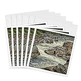 3dRose Greeting Cards - S Curve Rapids - 6 Pack - Photography Landscape