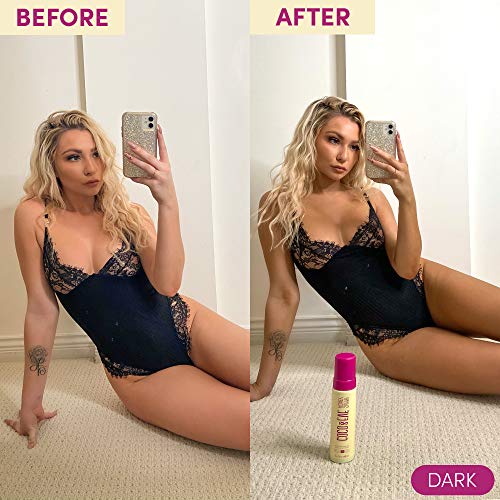 Coco & Eve Sunny Honey Bali Bronzing Self Tanner Mousse Set (Dark) - All Natural Sunless Tanning Mousse | Instant Self Tanning with Bronzer with Self Tanning Mitt Applicator (200ml)