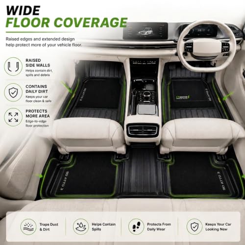 Image of EV MASTER 9D Car Floor Mats for BYD Atto 3 Hybrid (2026 Onwards) Complete Set | All Weather | Anti-Slip | Luxury Premium Car Mat | Full Coverage | Custom Fitted Car Foot Mats