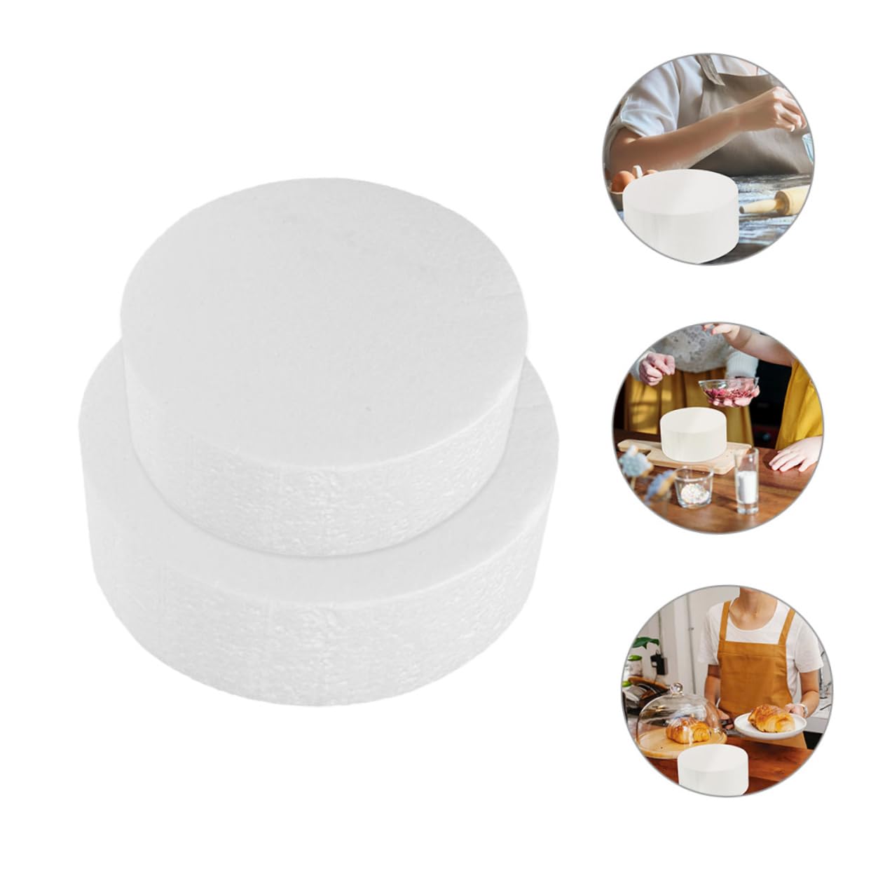 DECHOUS 2piezas Modelos de Pastel Redondo de Espuma Maniquíes para Decoración de Pasteles Herramientas de Práctica para Repostería Accesorios para Tarta de Panadería