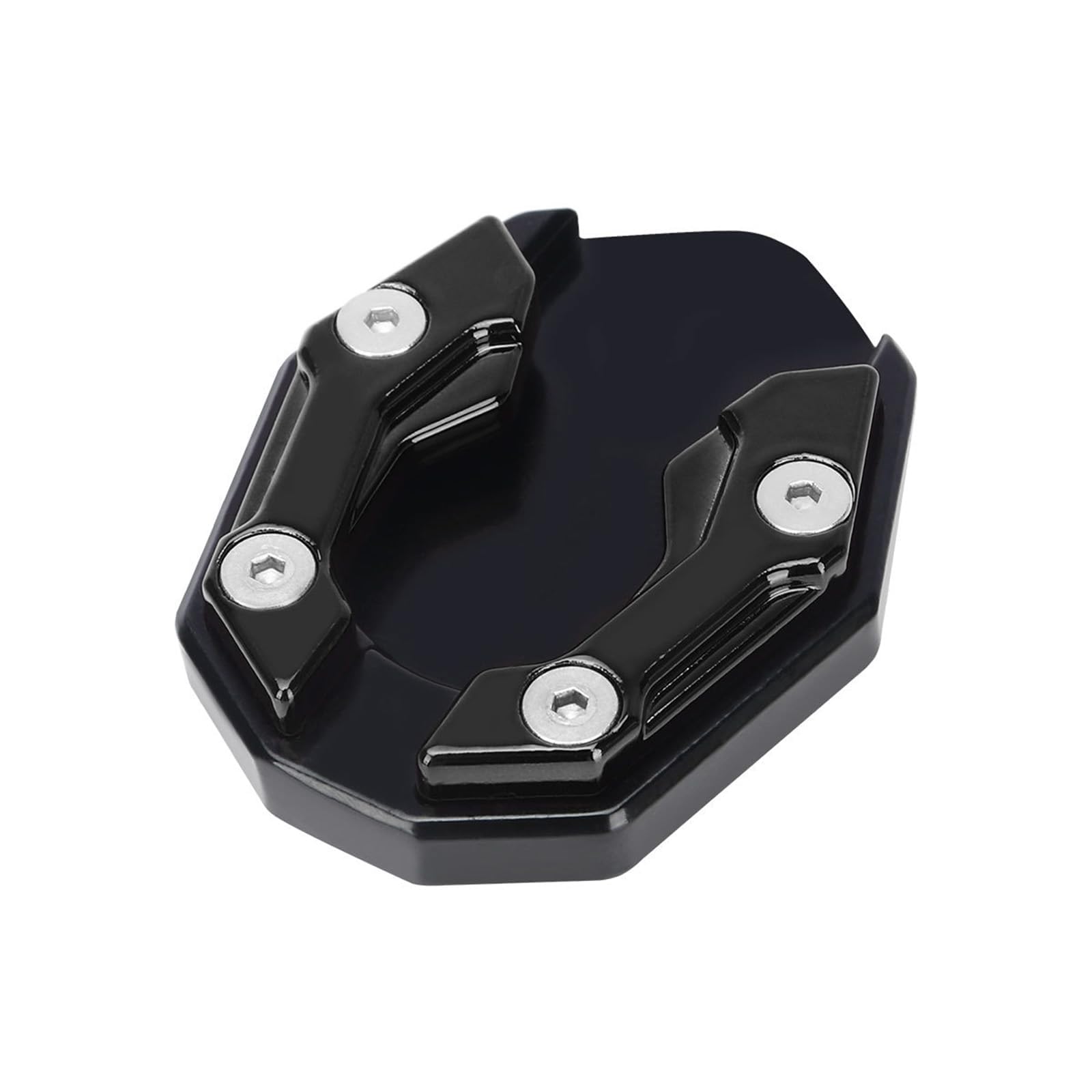 GLSDC Motorcycle Side Stand Plate Pad for Suzuki VStrom 650 / Xt Vstrom, Aluminum Alloy Motorcycle Kickstand Pad Prevents Tiles Wear Marks,Black