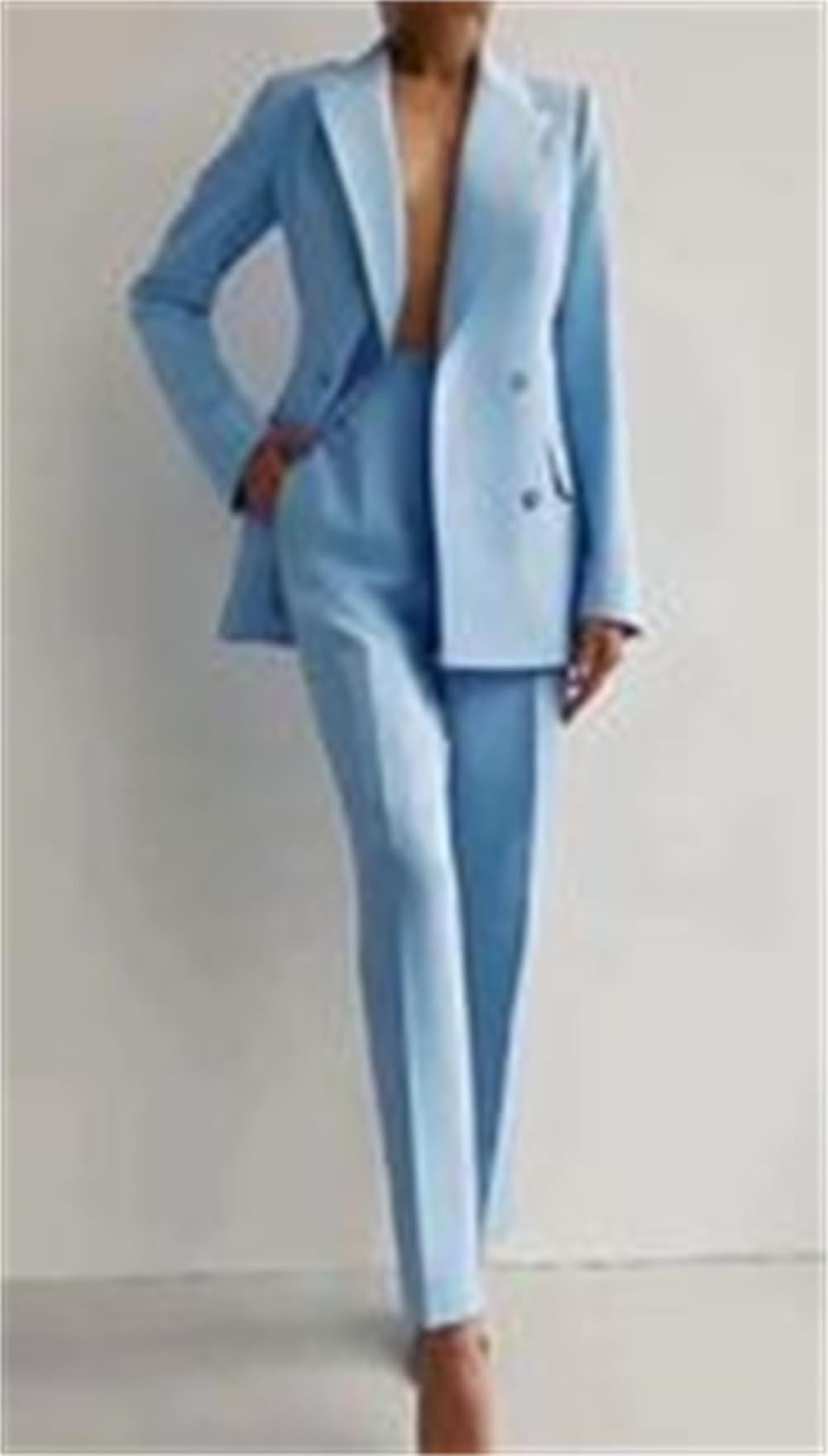 Conjunto elegante de 2 piezas para mujer, conjunto de blazer y pantalones, trajes de trabajo formales de negocios para mujer, trajes de trabajo de oficina