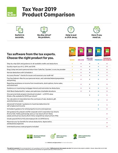H&R Block [Old Version] H&R Block Tax Software Premium 2019 [Amazon Exclusive] [Pc Download] thumb #4